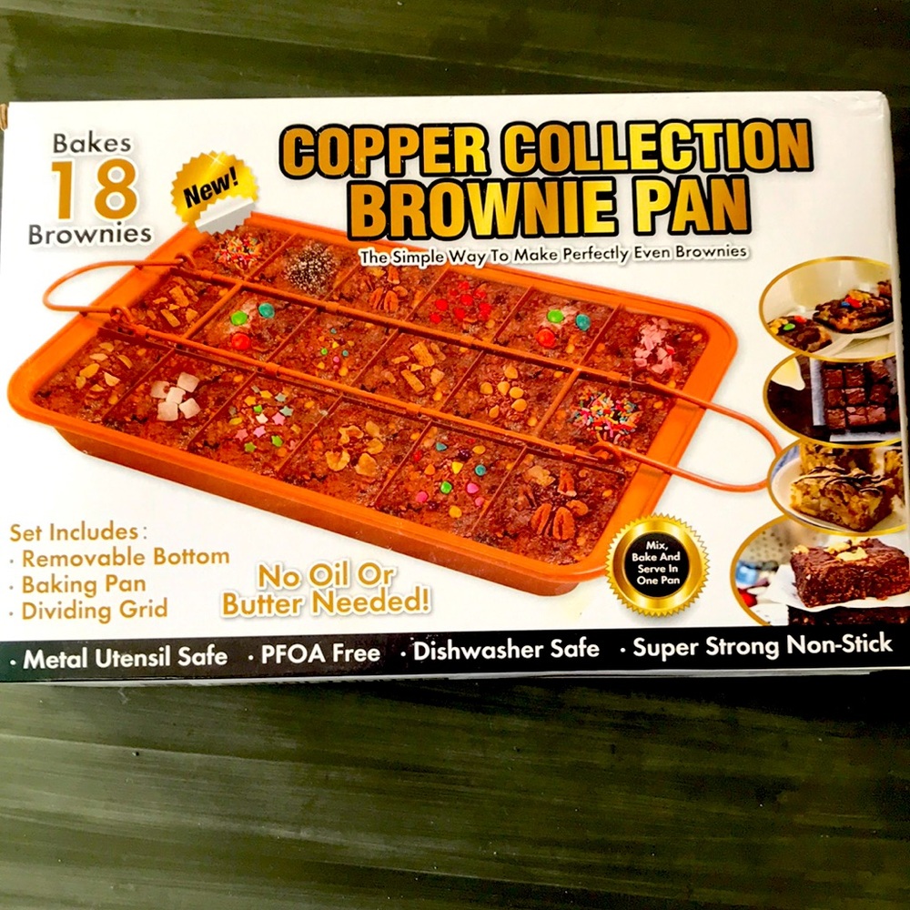 Copper Collection Brownie Pan